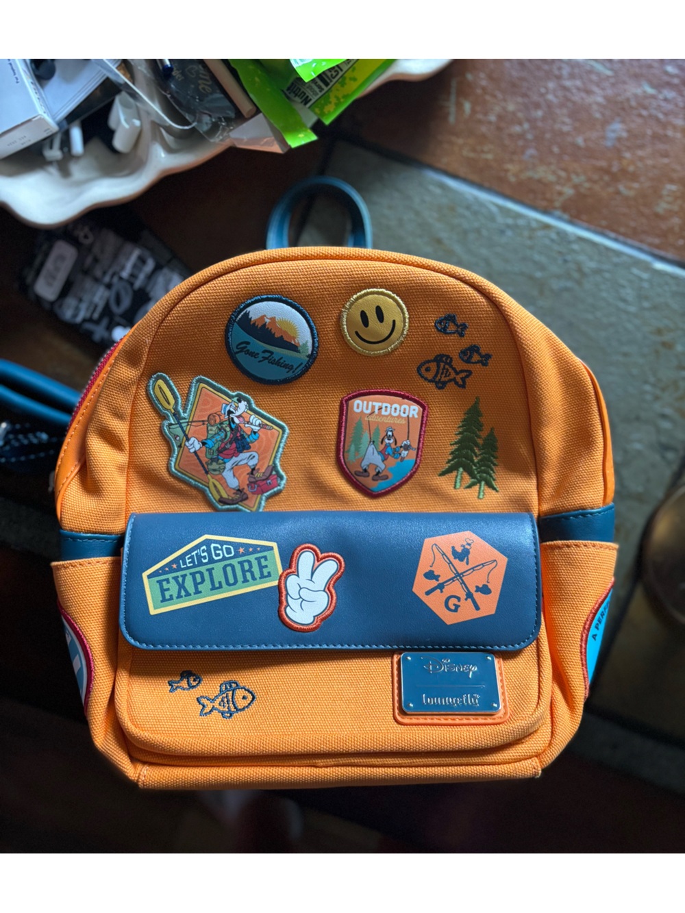 Disney lounge fly orange goofy outdoor back pack